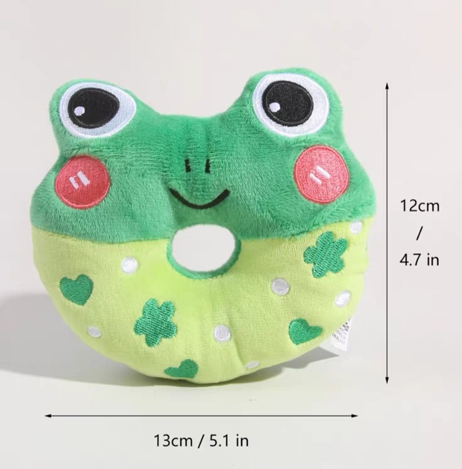 Teddy VIP Bichon Small And Medium Cat Dog Cross-border Accompany Plush Donut Sound Toy