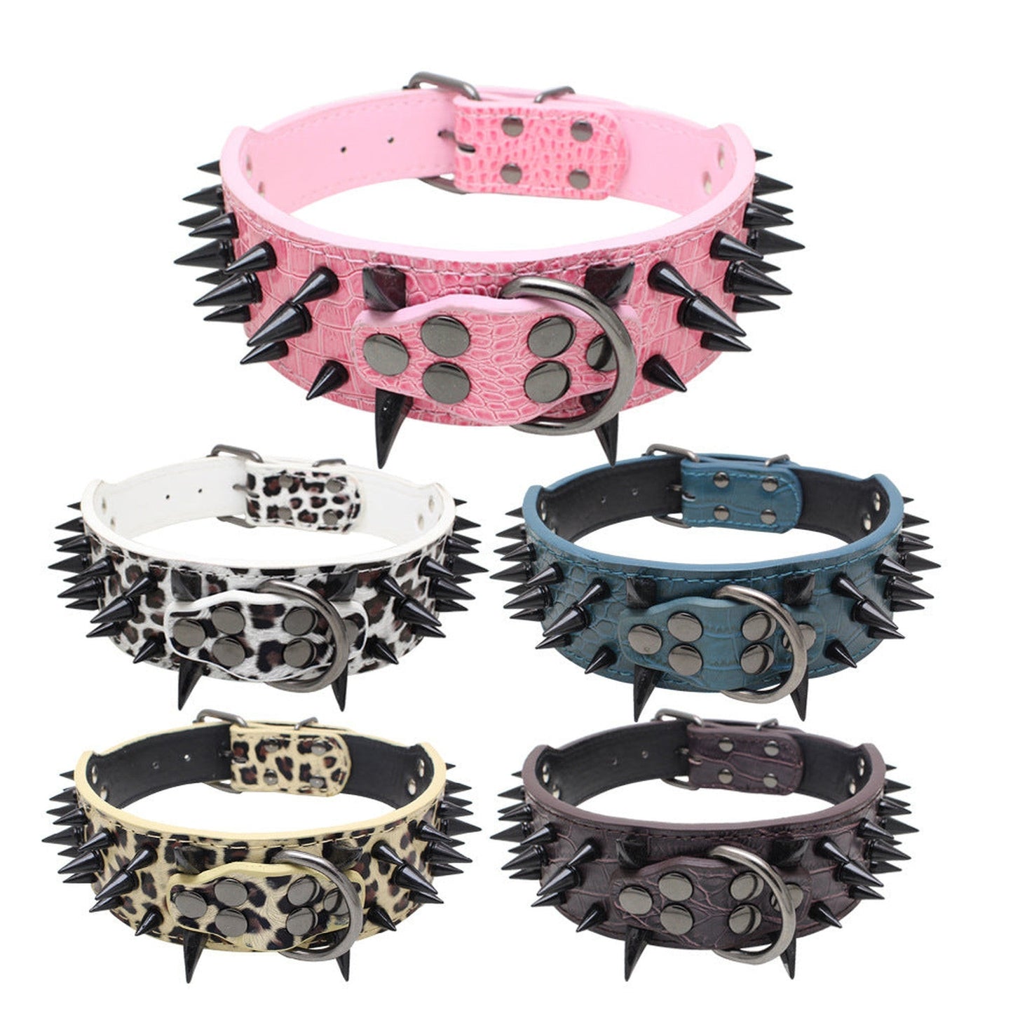 Explosion Proof Rivet Bite Resistant Large Dog Collar