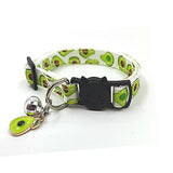 Fruit Print Bell Cat Collar with Face Buckle