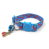 Fruit Print Bell Cat Collar with Face Buckle