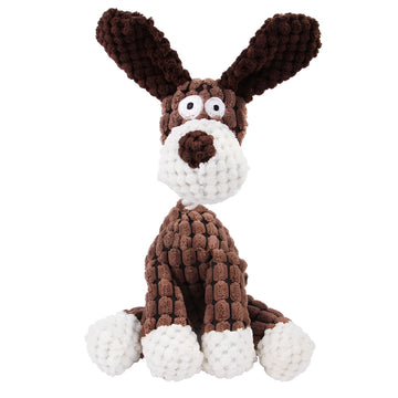 Corduroy Donkey Shape Squeaky Plush Dog Chew Toy