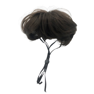 Synthetic Cosplay Wig Hairpiece for Dogs with Tiara