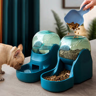 Automatic Cat Drinking Fountain and Feeder Combo in Durable PP Plastic