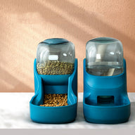 Automatic Cat Drinking Fountain and Feeder Combo in Durable PP Plastic