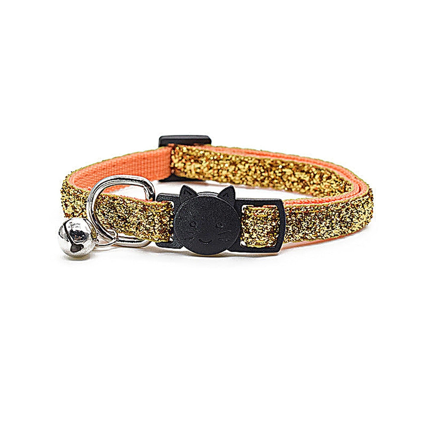 Adjustable Fabric Cat Collar with Bell 21-34cm