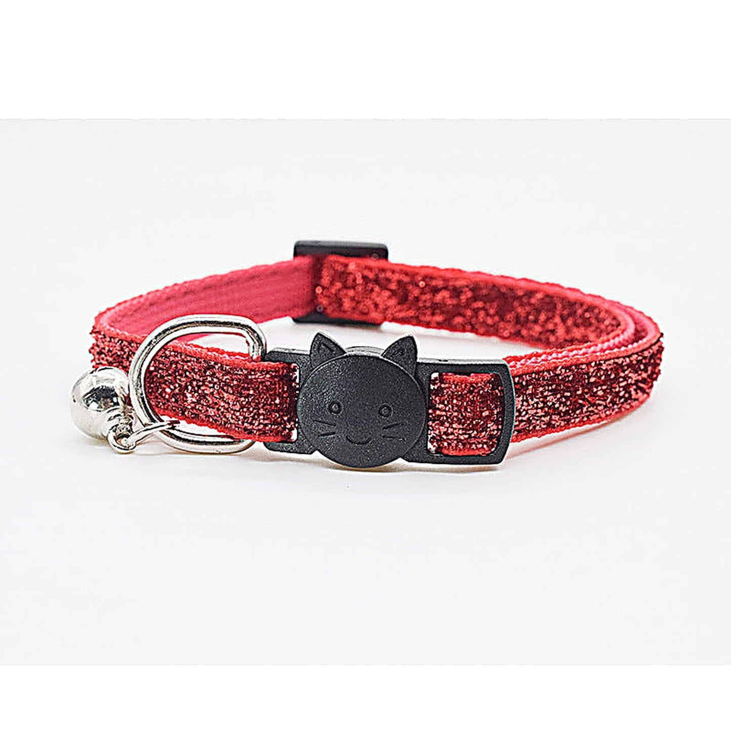 Adjustable Fabric Cat Collar with Bell 21-34cm