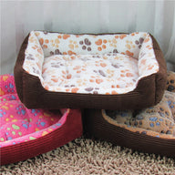 Corduroy & Flannel Dog Bed with Removable Cushion in Brown, Pink, or White
