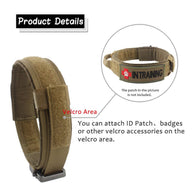 Adjustable Nylon Dog Collar in Army Green, Black & Yellow