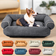 Winter Warm Fabric Dog Sofa Bed with Raised Edges