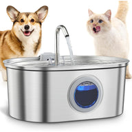 Stainless Steel Automatic Dog Water Feeder Dispenser 3.2L Capacity