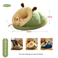 Winter Nest Fabric Dog Bed Slippers in Avocado Green, Blue Elk, Gray Brown Bear