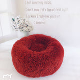 Plush Round Dog Nest Bed in Multiple Colors and Sizes