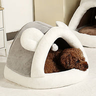 Self-Warming Fabric Cat Tent Cave Bed for Small & Large Cats
