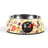 Stainless Steel Dog Bowl in Banana, Blue Cat, Catton & Ice Cream Colors