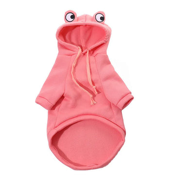 Soft Warm Frog Pattern Cat Hoodie for Small Cats