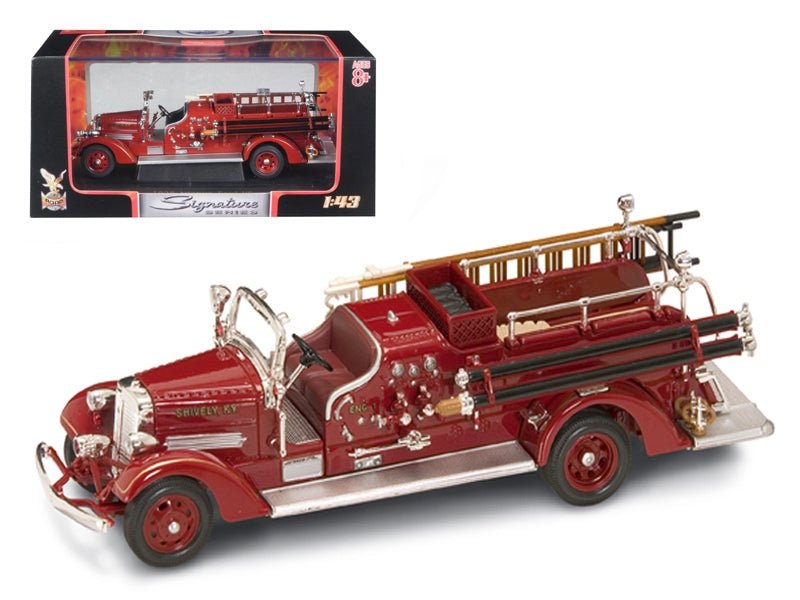 1938 Ahrens Fox VC Fire Engine Red 1/43 Diecast Model by Road Signature - Asmota