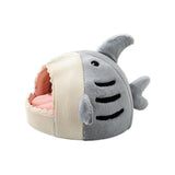 Shark Semi-Closed Fabric Dog Yurt Bed All Seasons