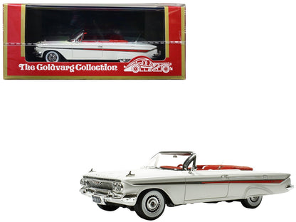 1961 Chevrolet Impala Convertible White with Red Interior Limited Edition to 240 pieces Worldwide 1/43 Model Car by Goldvarg Collection - Asmota