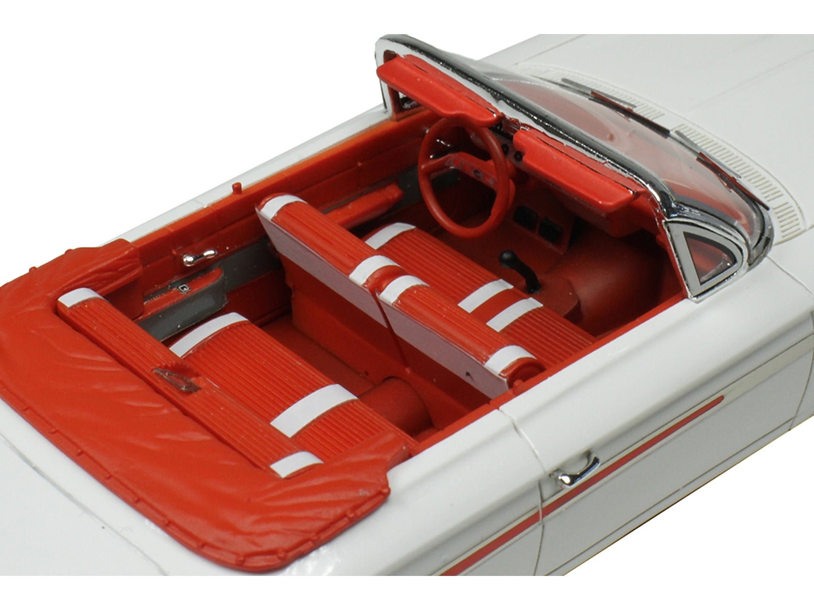 1961 Chevrolet Impala Convertible White with Red Interior Limited Edition to 240 pieces Worldwide 1/43 Model Car by Goldvarg Collection - Asmota
