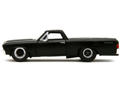 1967 Chevrolet El Camino Matt Black "Fast & Furious" Series 1/32 Diecast Model Car by Jada - Asmota