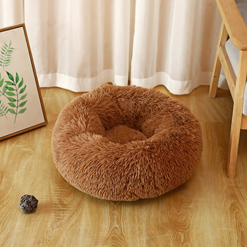 Plush Long Wool Dog Kennel Bed in Multiple Colors
