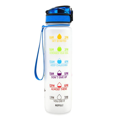 1L Tritan Water Bottle With Time Marker Bounce Cover Motivational Water Bottle Cycling Leakproof Cup For Sports Fitness Bottles - Asmota