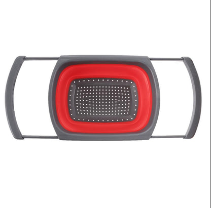 1Pc Collapsible Scalable Silicone Colander Folding Kitchen Silicone Strainer Fruit Vegetable Wash Colanders kitchen Cooking Tool - Asmota