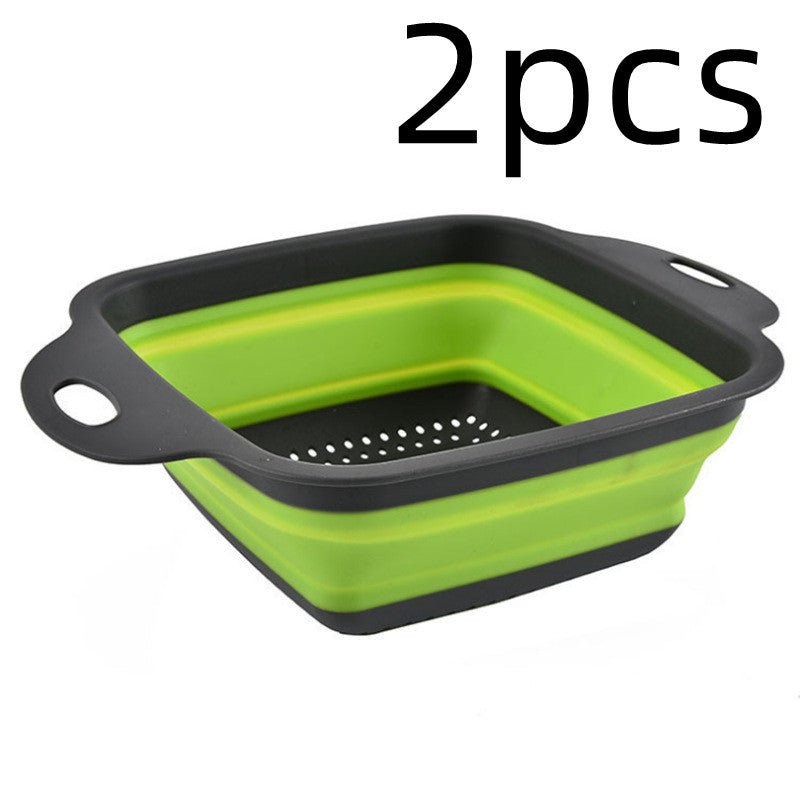 1Pc Collapsible Scalable Silicone Colander Folding Kitchen Silicone Strainer Fruit Vegetable Wash Colanders kitchen Cooking Tool - Asmota