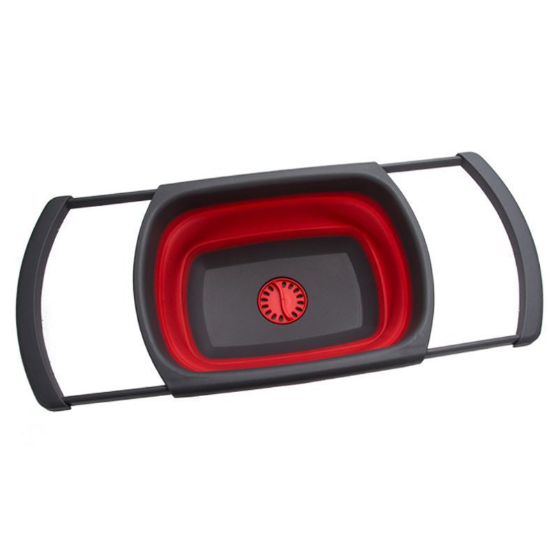 1Pc Collapsible Scalable Silicone Colander Folding Kitchen Silicone Strainer Fruit Vegetable Wash Colanders kitchen Cooking Tool - Asmota