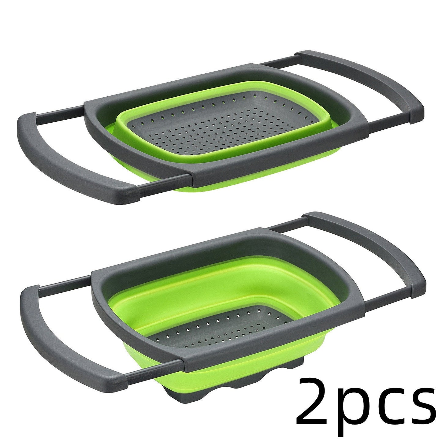 1Pc Collapsible Scalable Silicone Colander Folding Kitchen Silicone Strainer Fruit Vegetable Wash Colanders kitchen Cooking Tool - Asmota