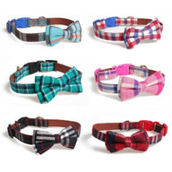 Bowknot Fabric Dog Traction Collar in Multiple Colors