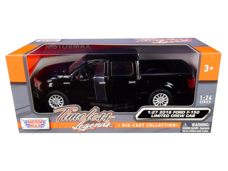 2019 Ford F - 150 Limited Crew Cab Pickup Truck Black 1/24 - 1/27 Diecast Model Car by Motormax - Asmota