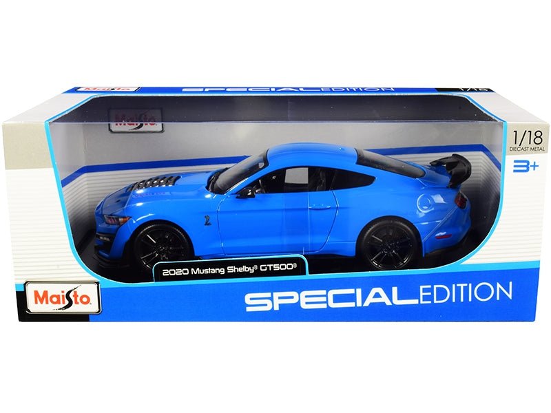 2020 Ford Mustang Shelby GT500 Light Blue "Special Edition" 1/18 Diecast Model Car by Maisto - Asmota