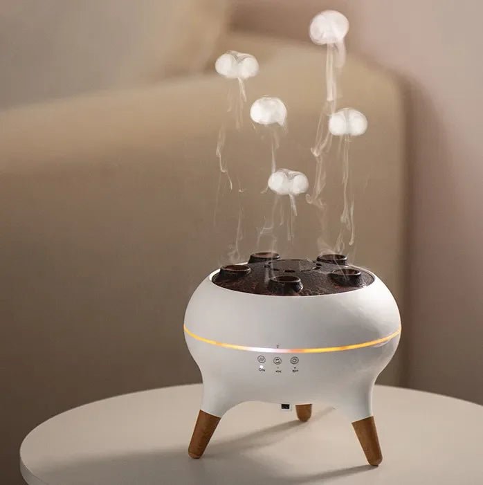 2025 Volcano Aroma Diffuser Spray Electric Essential Oil Diffuser with Jellyfish Mist Fog - Asmota