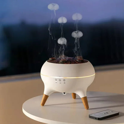 2025 Volcano Aroma Diffuser Spray Electric Essential Oil Diffuser with Jellyfish Mist Fog - Asmota