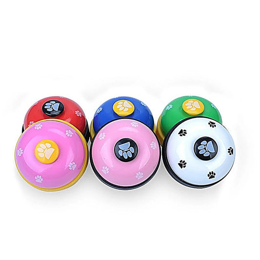 Dog Training Bell Collar with Paw Print Design Plastic