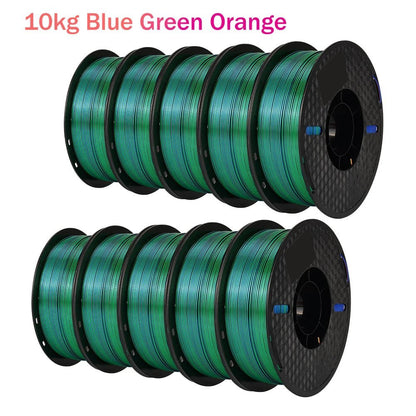 22 lbs Tri - Color 3D Printer Filament Silk PLA 3 Color for 3D Printing Plastic Materials 1.75mm For FDM 3D Printer 10kg - Asmota