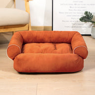 Winter Warm Fabric Dog Sofa Bed with Raised Edges