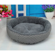 Corrugated Canvas L-Shaped Cat Kennel Bed with Cushion
