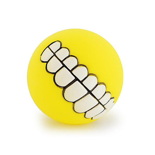 Durable Rubber Interactive Dog Teeth Cleaning Chew Ball Toy
