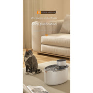 Wireless Smart Cat Water Fountain in Transparent Plastic