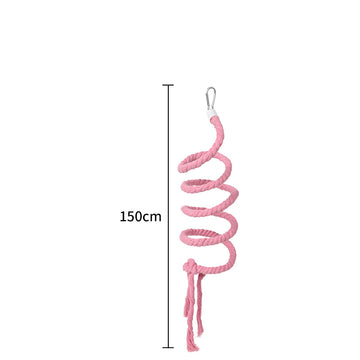 Gradient Colorful Bird Rope Perch Stand for Cockatiel Parakeet Sugar Glider