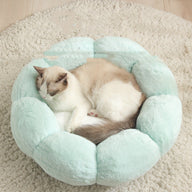 Flower Shaped Soft Cloth Dog Bed Mat with Blanket