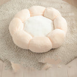 Flower Shaped Soft Cloth Dog Bed Mat with Blanket