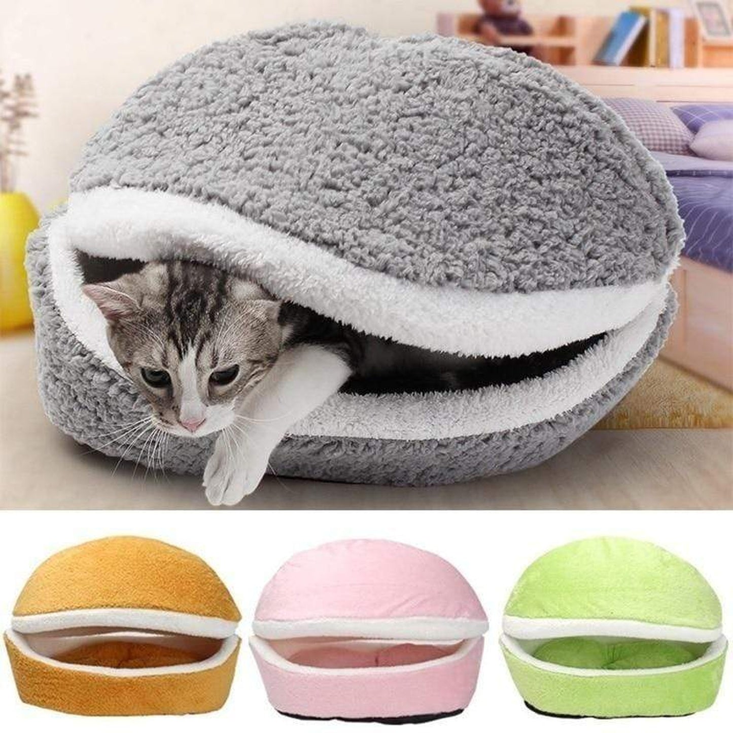 Removable Washable Plush Dog Nest Bed 45x32x32cm