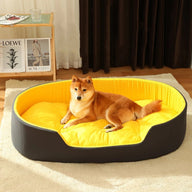 Comfort Nest Plush Dog Bed Mat in Avocado Green or Yellow Black