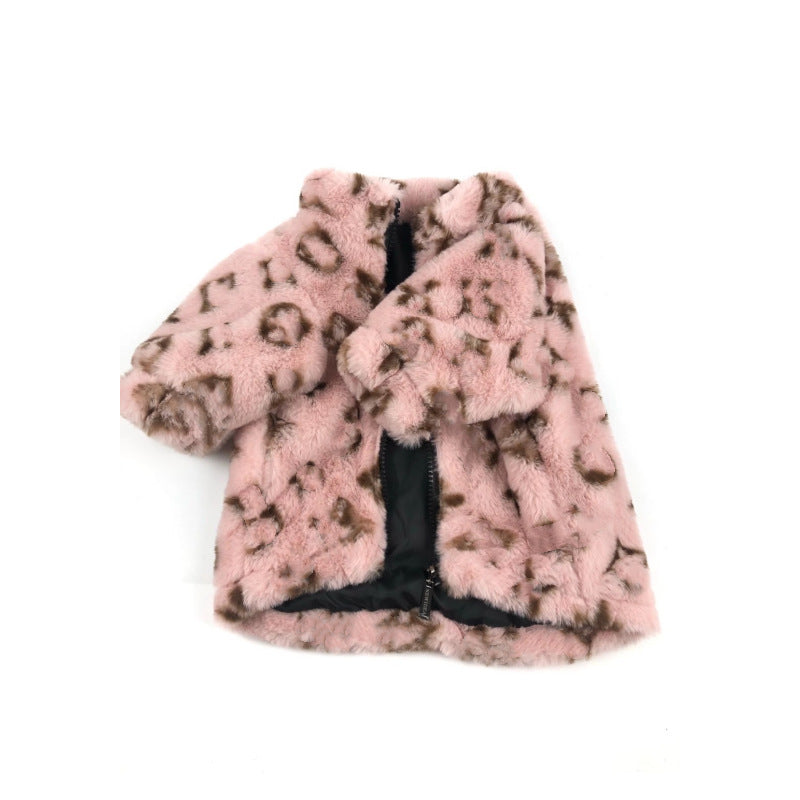 Dog Clothes Apring And Autumn Leopard Print Coat