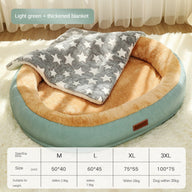 Removable Washable Cotton Dog Bed in Multiple Colors & Sizes