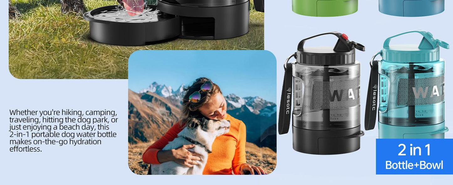 Lassot Portable Pull-out Water Bowl For Dogs, Large Capacity, Perfect For Camping, Hiking, Beach Trips, Road Trips, And Park Walks.