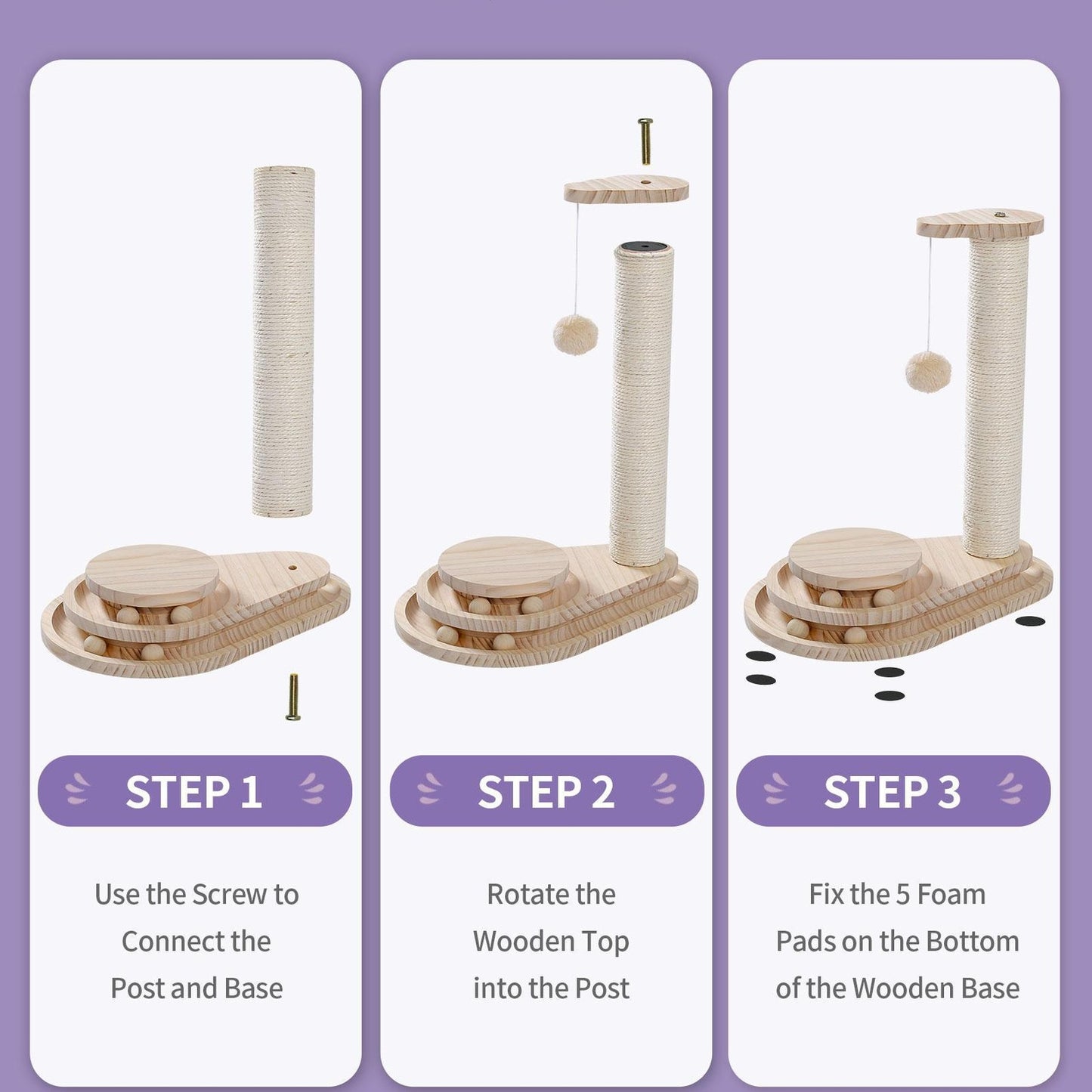 Indoor Cat Soft Scratching Board And Interactive Ball Track Toy Cat Rest And Grooming Supplies